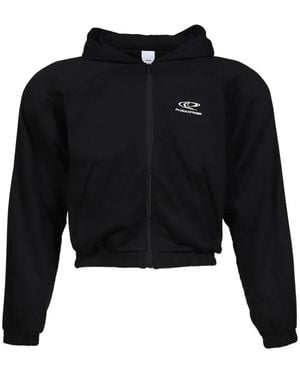 Protocol Index Logo-Embroidered Zip-Up Hoodie - Black