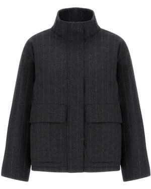 Herno Jacke Mit Nadelstreifen - Schwarz