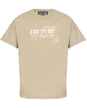 Versace Jeans Couture Graphic T-Shirt - Natural