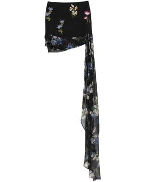 Blumarine Rock mit Blumenstickerei - Schwarz