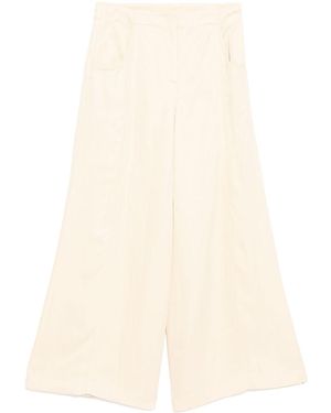 Twp Long Length Palazzo Trousers - Natural