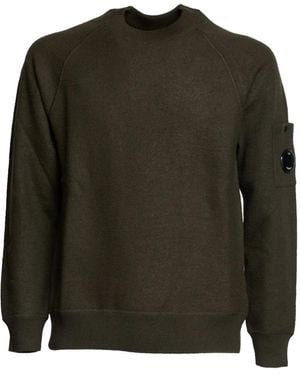 C.P. Company Felted Crew-Neck Sweatshirt - Green