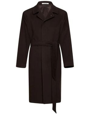 Tagliatore Belted Single-Breasted Coat - Black