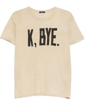 R13 K Bye Boy T-Shirt - Natural