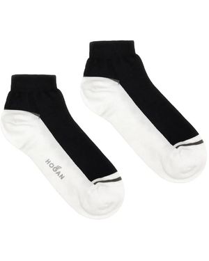Hogan Zweifarbige Socken - Schwarz