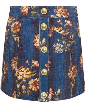 Cara Cara Juniper A-Line Skirt - Blue