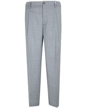 Myths Pleated Wool Trousers - Grey