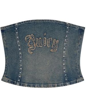 Juicy Couture Studded Corset Top - Blue