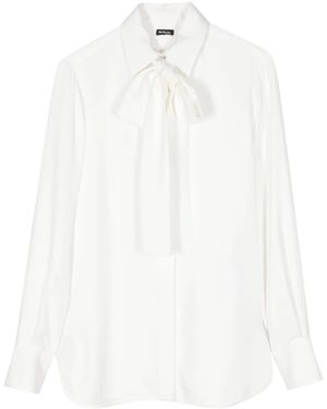 Kiton ボウタイ シャツ - ホワイト