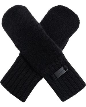 Canada Goose Ribbed-Cuff Alpaca-Wool Gloves - Black
