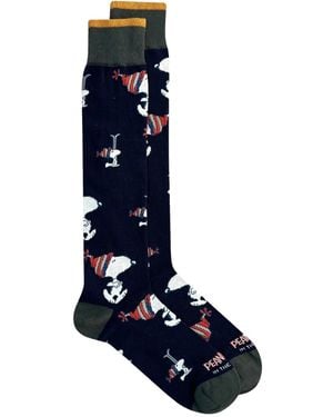 In The Box Snoopy Knee-High Socks - Blue