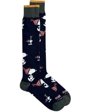 In The Box Calcetines Snoopy por la rodilla - Azul