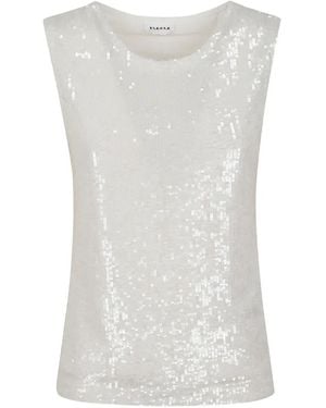 P.A.R.O.S.H. Blouse À Design Sans Manches - White