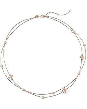 Tory Burch Moondance Layered Pearl Necklace - White