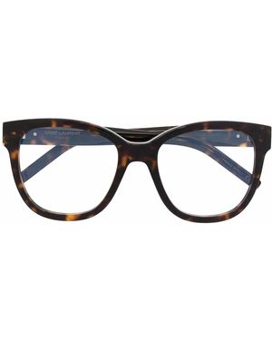 Saint Laurent トータスシェル 眼鏡フレーム - ブラック