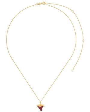 True Rocks Collier À Pendentif Dent De Requin - Blanc