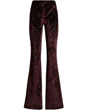 Etro Jacquard chenille flared trousers - Lila