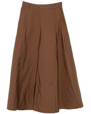 Max Mara Belt-Loops Flared Maxi Skirt - Brown