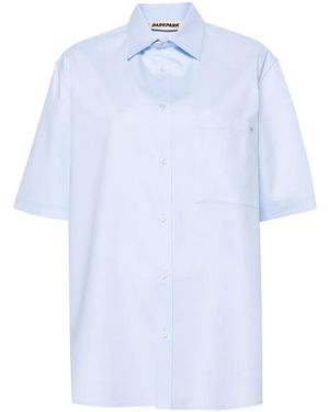 DARKPARK Straight-Point Collar Cotton Shirt - White
