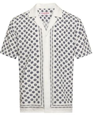 Orlebar Brown Chemise Maitan À Imprimé Géométrique - Blanc