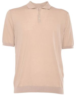 Ballantyne Short-Sleeved Polo Shirt - Natural