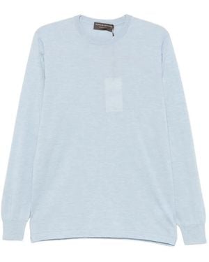 FILIPPO DE LAURENTIIS Crew-Neck Long-Sleeve T-Shirt - Blue
