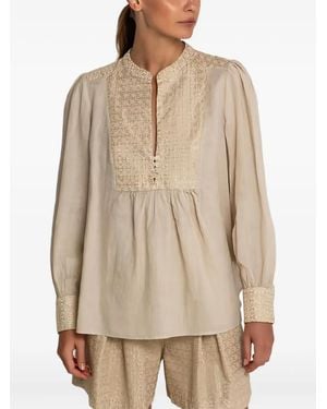Greek Archaic Kori Blusa con cruz estampada - Neutro