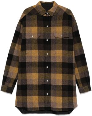 Rick Owens Camicia A Quadri - Nero