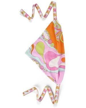 PUCCI Bandana En Soie À Imprimé Orchidée - Pink