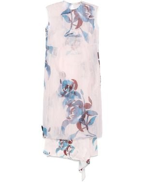 ODEEH Midikleid Mit Print - Weiß