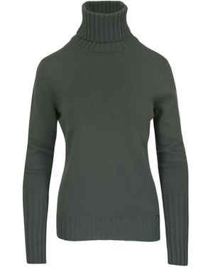 Kiton Ribbed Turtleneck Top - Green