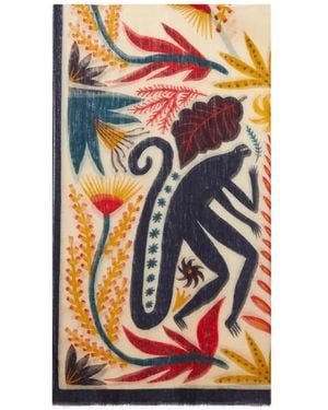 Etro Printed Frayed Scarf - Natural