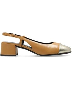Tory Burch Cap-Toe Slingback 45Mm (Ginger Shortbread/Spark) Shoes - Brown