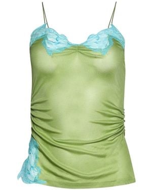 Christopher Esber Geripptes Oberteil mit Schnürung - Grün