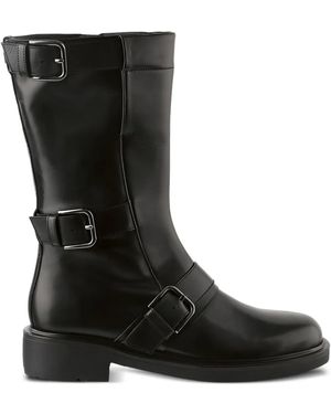 Högl Billie Buckle-Embellished Leather Biker Boots - Black