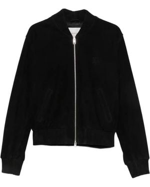 Ami Paris Zip-Up Bomber Jacket - Black