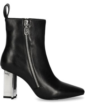 Karl Lagerfeld レザー アンクルブーツ - ブラック