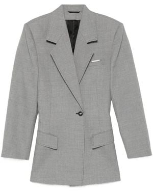 The Attico Single-Breasted Blazer - Gray