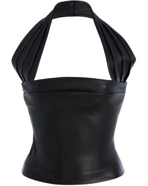 LAQUAN SMITH Leather Top - Black