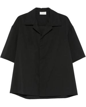 Yes London Short-Sleeve Camp-Collar Shirt - Black