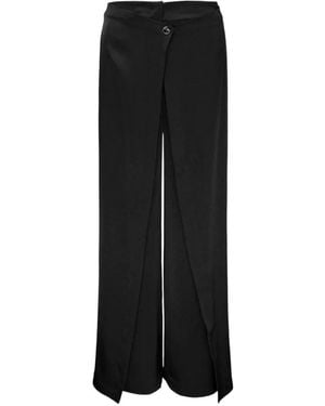 Club21 Collection Quinn Wide-Leg Palazzo Trousers - Black