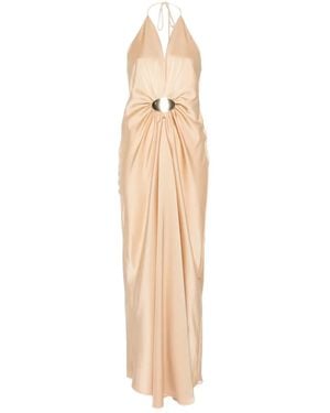 SIMONA CORSELLINI Halter-Neck Maxi Dress - White