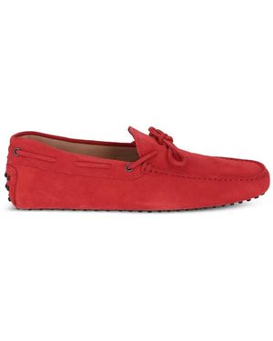 Tod's Gommino Suede Loafers - Red