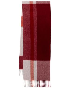 N.Peal Cashmere Cashmere Checked Scarf - Red
