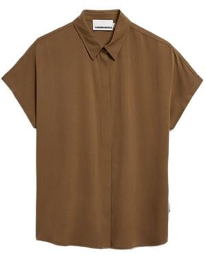 ARMEDANGELS Larisaana Short-Sleeve Blouse - Brown