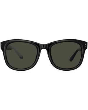 Linda Farrow Edson Square-Frame Sunglasses - Black