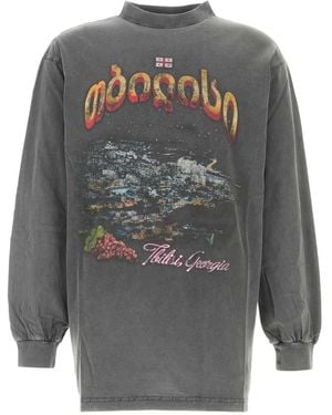 Balenciaga Tbilisi Long-Sleeved T-Shirt - Grey