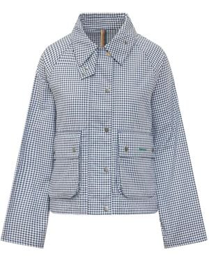 Barbour X Paul Smith Gingham-Pattern Pocket Jacket - Blue
