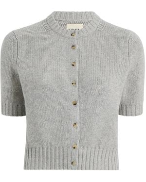 KHAITE Button-Up Vest Met Korte Mouwen - Grijs