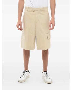 McQueen Tailored Cotton Shorts - Natural